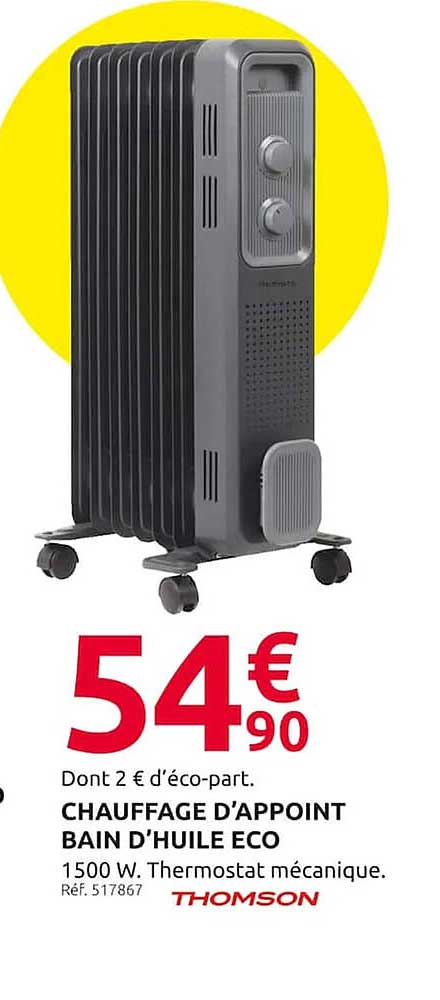 Chauffage D'appoint Bain D'huile éco Thomson
