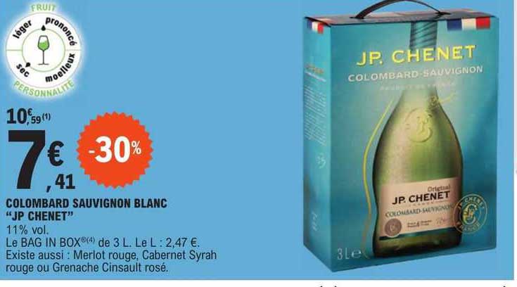 colombard sauvignon blanc "jp chenet"