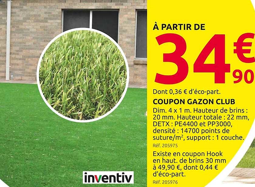 coupon gazon club inventiv