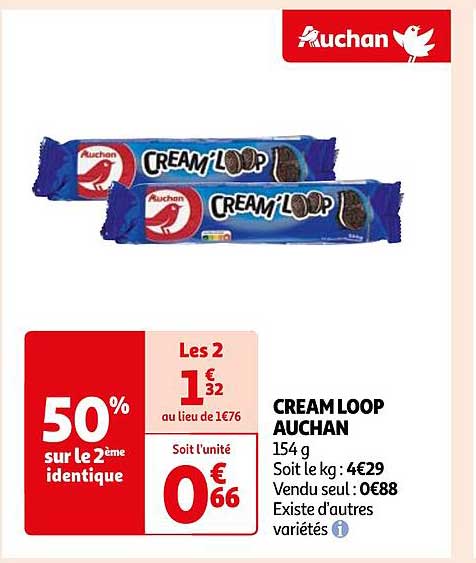 cream loop auchan