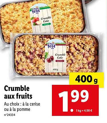 crumbles aux fruits alpen fest
