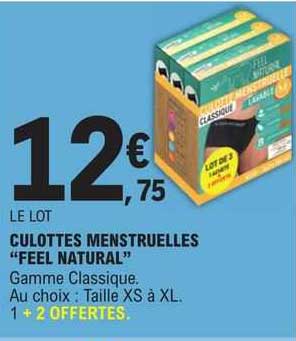 culottes menstruelles "feel natural"