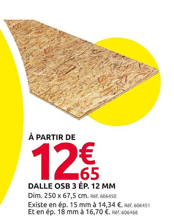 dalle osb 3 ép. 12 mm