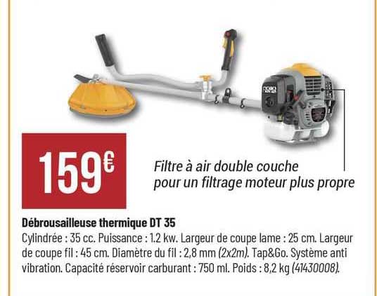 débrousailleuse thermique dt 35