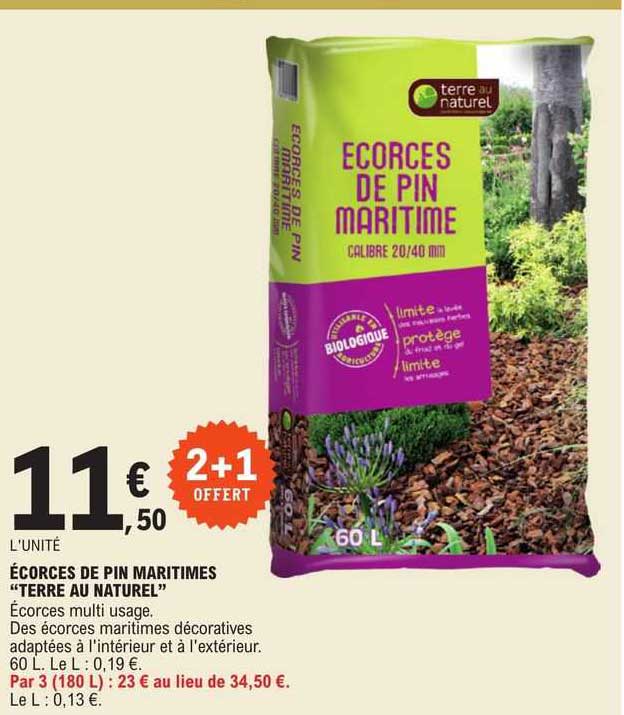 écorces de pin maritimes "terre au naturel"