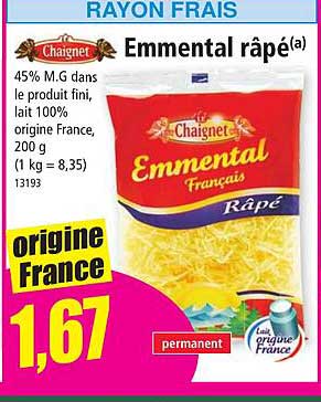 Emmental Râpé Chaignet
