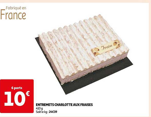 entremets charlotte aux fraises