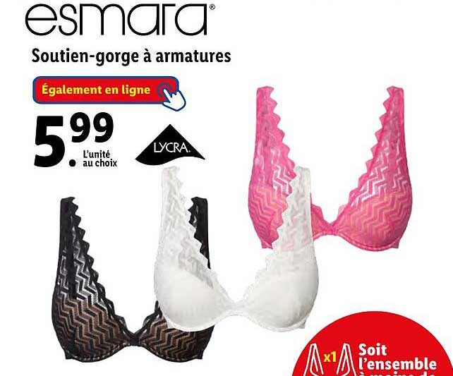 esmara soutien-gorge à armatures lycra