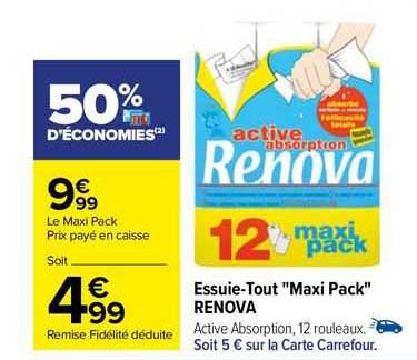 essuie-tout "maxi pack" renova