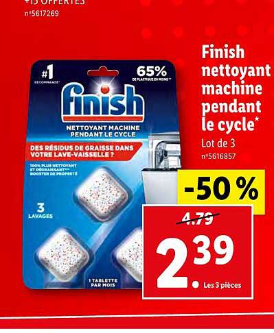 finish nettoyant machine pendant le cycle