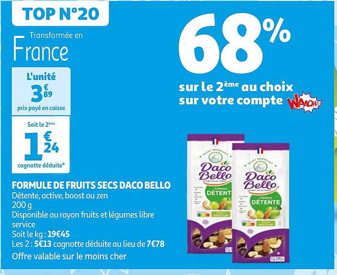 formule de fruits secs daco bello