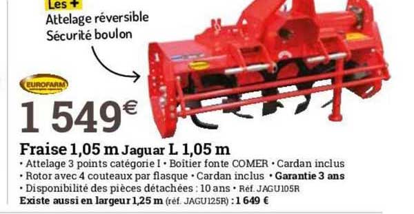 fraise 1,05 m jaguar l 1,05 m eurofarm