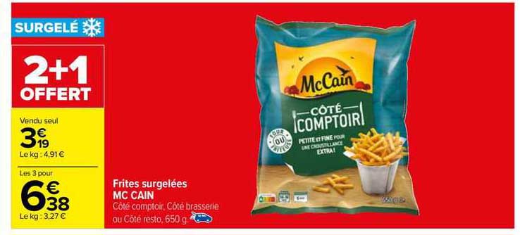 Frites Surgelées Mc Cain