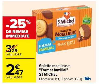 galette moelleuse "format familial" st michel