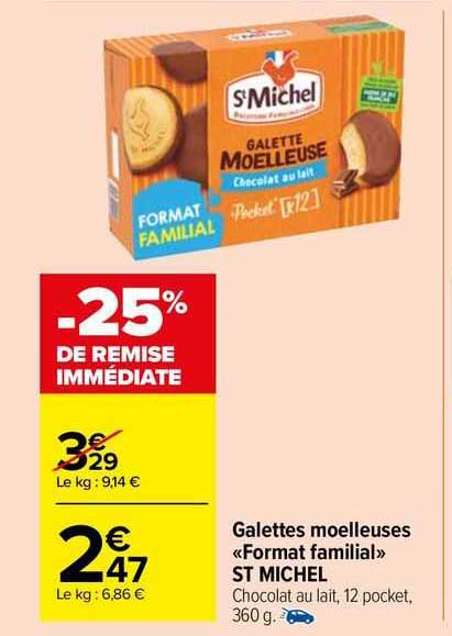 galettes moelleuses "format familial" st michel