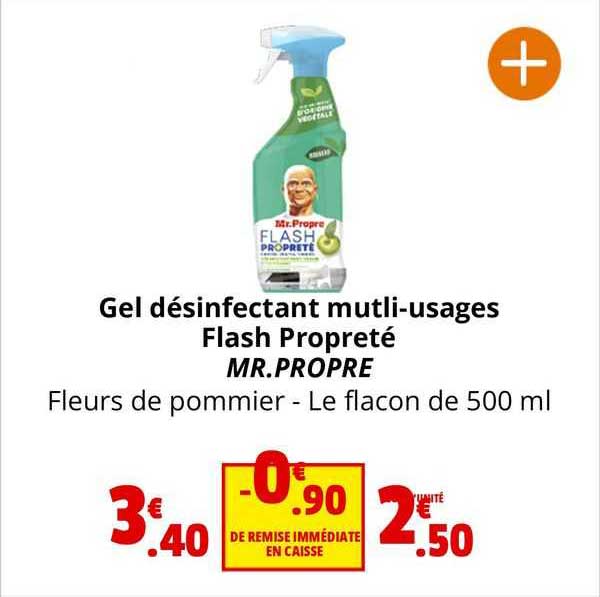 gel désinfectant mutli-usages flash propreté mr. propre
