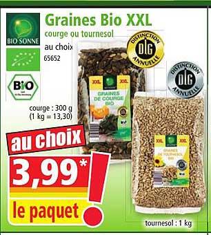 graines bio xxl courge ou tournesol bio sonne
