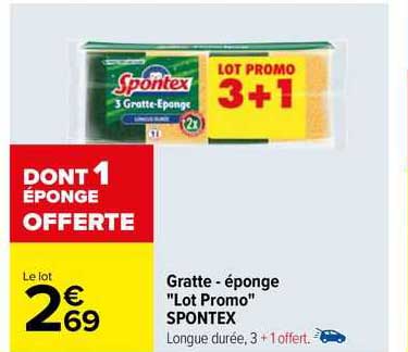 gratte - éponge "lot promo" spontex