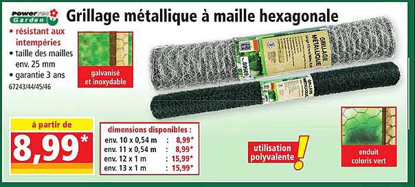 Grillage Métallique à Maille Hexagonale