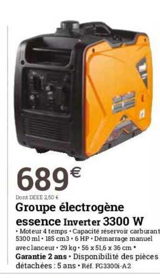 groupe électrogène essence inverter 3300 w