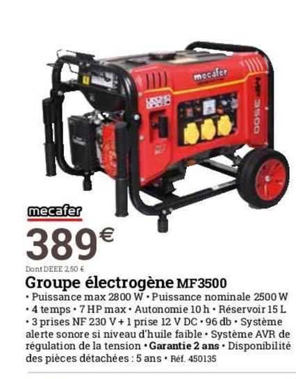 groupe électrogène mf3500 mecafer