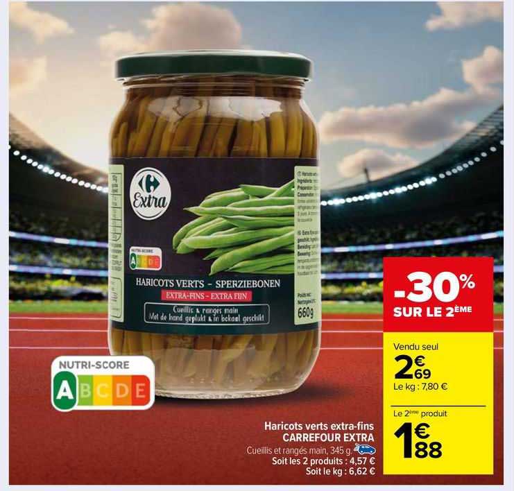 haricots verts extra-fins carrefour extra