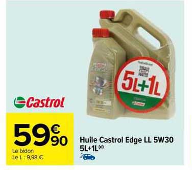 huile castrol edge ll 5w30 5l+1l