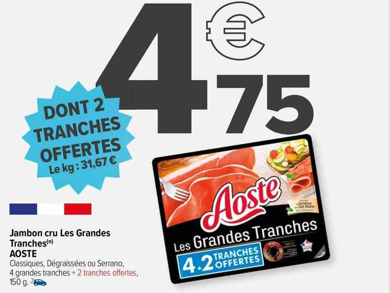 Jambon Cru Les Grandes Tranches Aoste