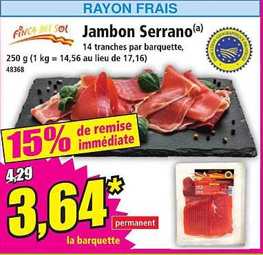 jambon serrano finca del sol