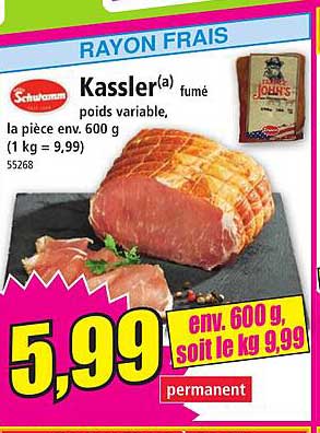 kassler fumé poids variable schwamm