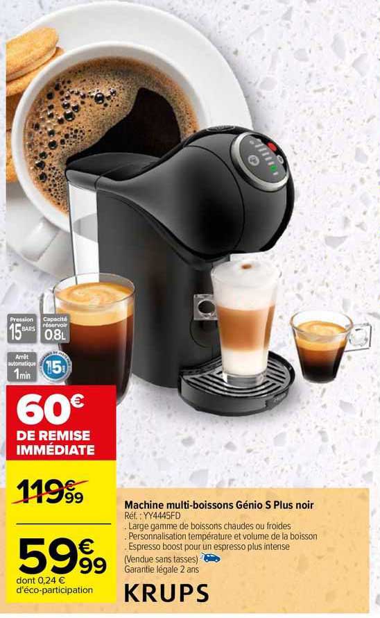 Krups Machine Multi-boissons Génio S Plus Noir