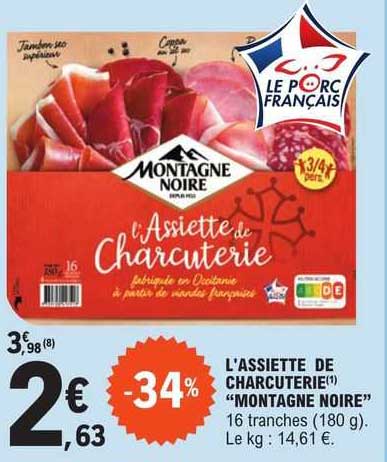 l'assiette de charcuterie "montagne noire"