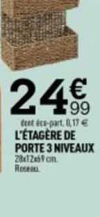 l'étagère de porte 3 niveaux