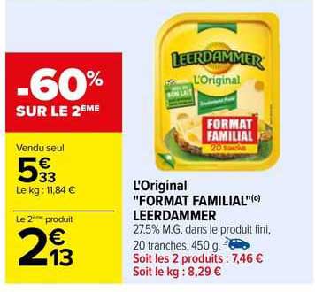 l'original "format familial" leerdammer