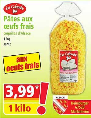 La Colombe Pâtes Aux œufs Frais