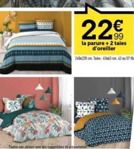 la parure + 2 tales d'oreiller