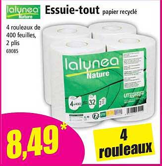 lalynea essuie-tout papier recyclé