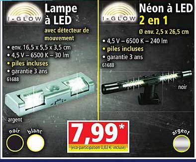 lampe à led i-glow, néon à led 2 en 1 i-glow