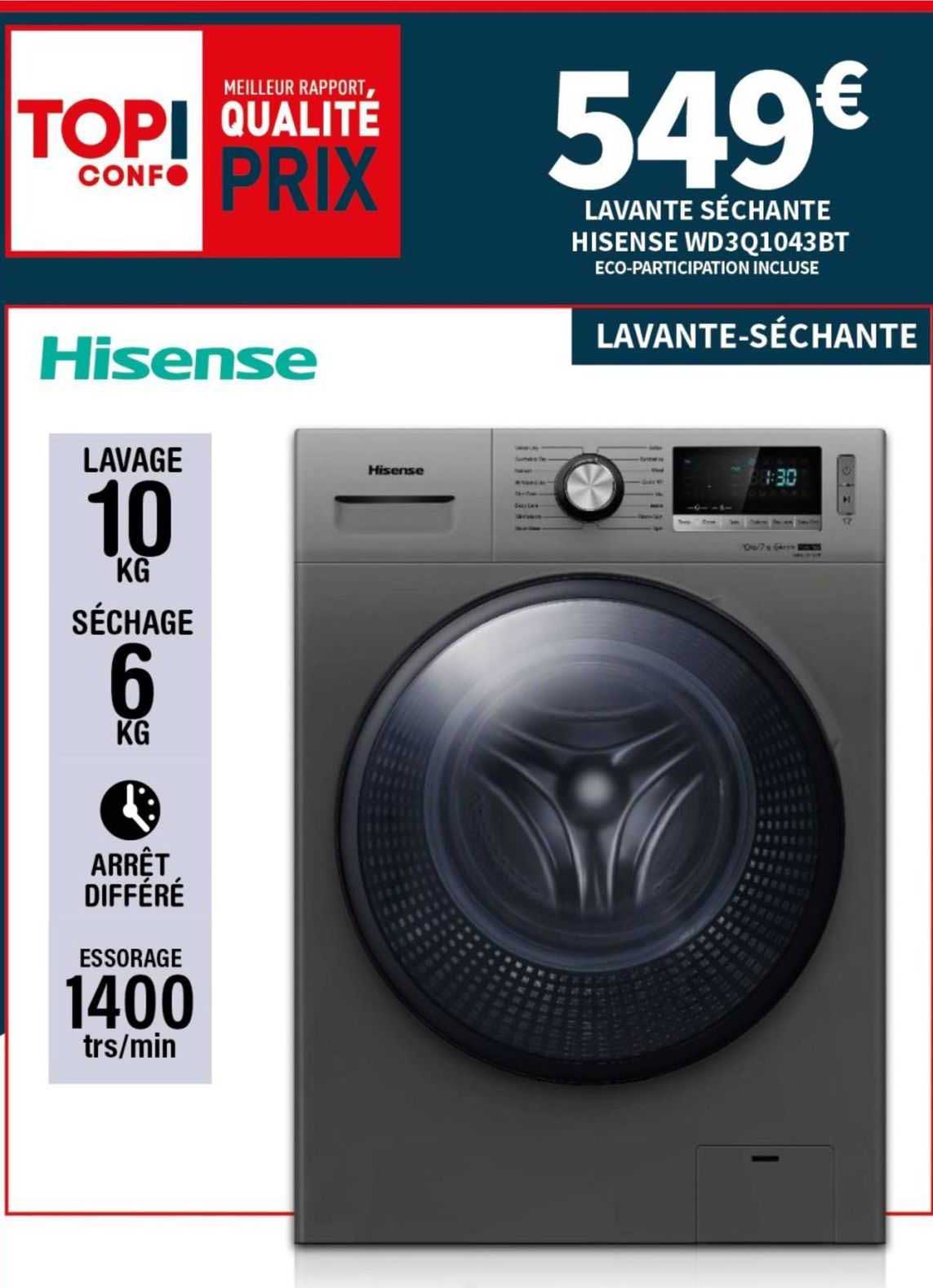 Lavante Séchante Hisense