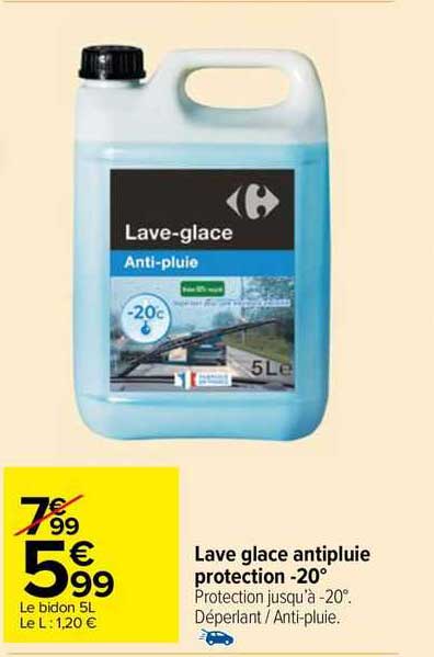 lave glace antipluie protection -20°