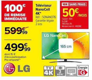 Lg Téléviseur Nanocell 4k