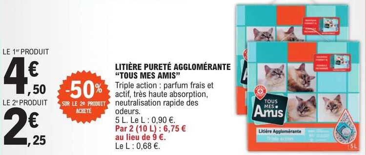 litière pureté agglomérante "tous mes amis"