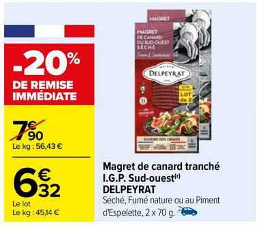 magret de canard tranché i.g.p. sud-ouest delpeyrat