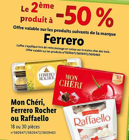 mon chéri, ferrero rocher ou raffaello