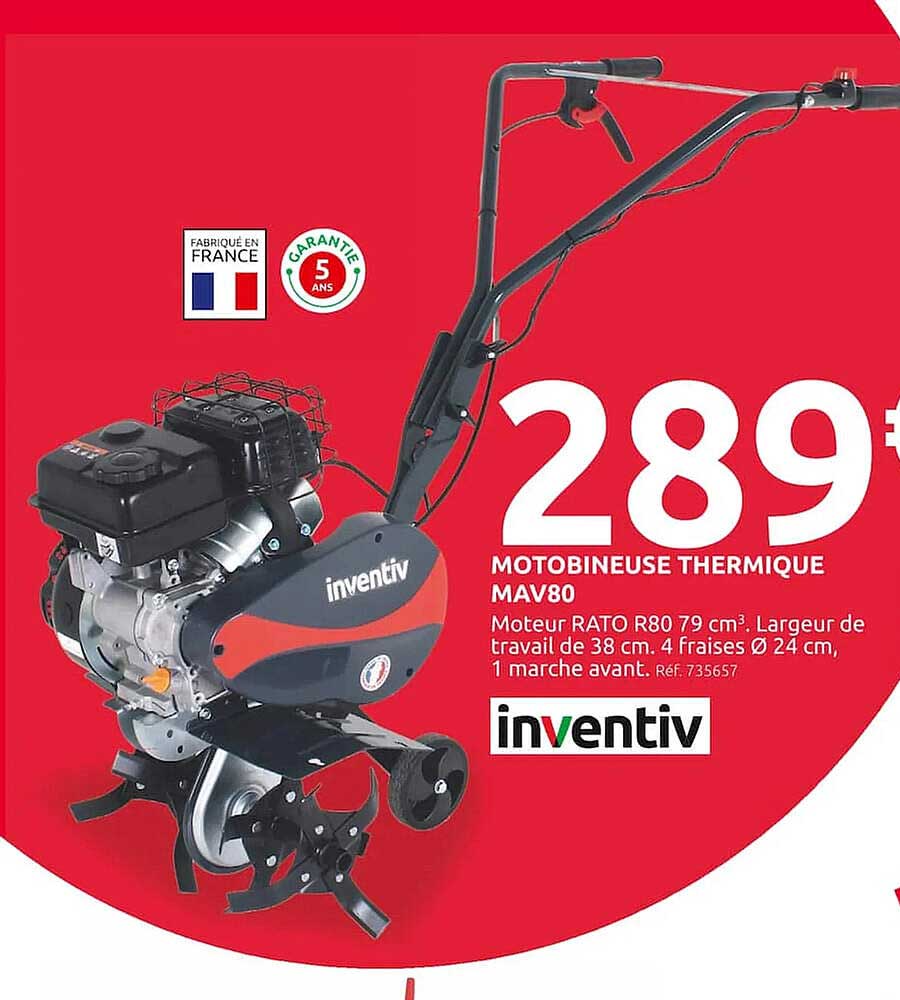 Motobineuse Thermique Mav80 Inventiv