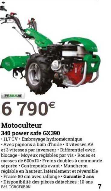 motoculteur 340 power safe gx390