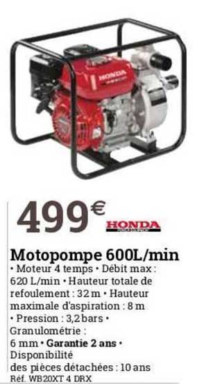 motopompe 600 l/min honda