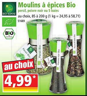 moulins à épices bio bio sonne