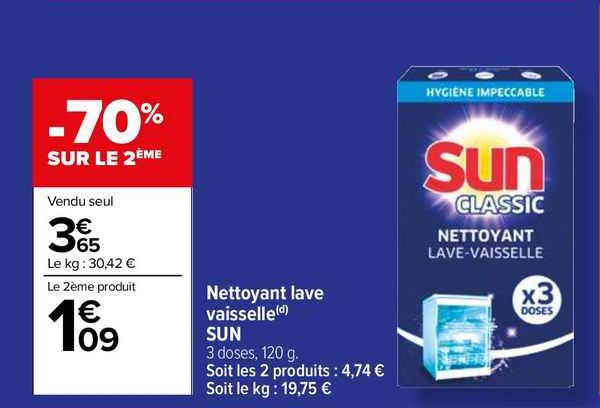nettoyant lave vaisselle sun