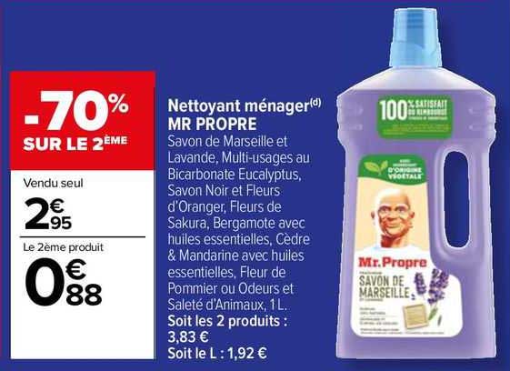 nettoyant ménager mr propre